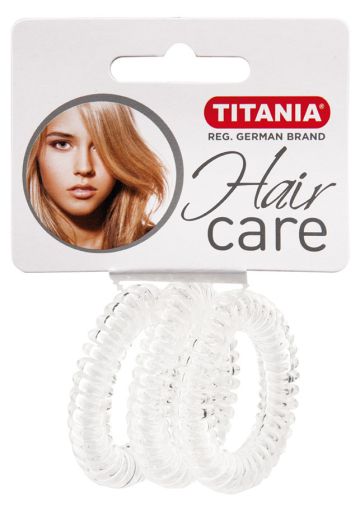 Силиконов ластик за коса Titania 3бр. безцветен