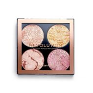 Палитра хайлайтър и бронз Fresh Perspective 4 цвята Makeup Revolutio