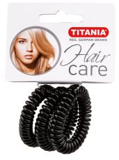 Силиконов ластик за коса Titania 3бр.черен